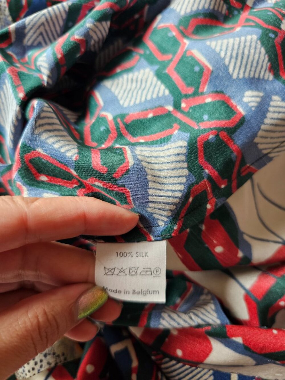 Dries Van Noten Silk Batik Pleated Short Sleeve Dress NWOT Made in Belgium Sz 42 - Picture 7 of 13